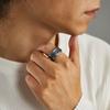 Adjustable Vintage Geometric Ring Men Women Sterling Asymmetrical Design Retro Minimalist Band