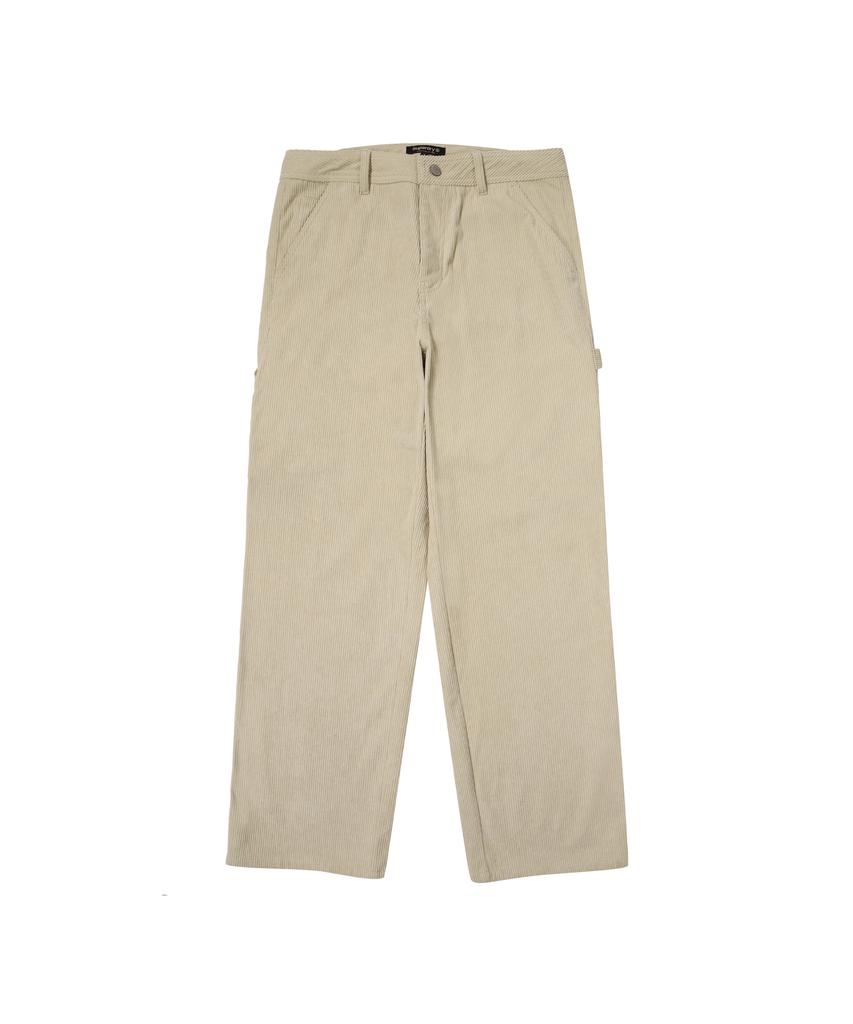 Syupeodeulai Corduroy Straight Carpenter Pants Beige
