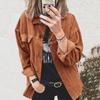 Women's Fashion Casual Fall Winter Solid Color Print Long Sleeve POLO Neck Blouses & Shirts