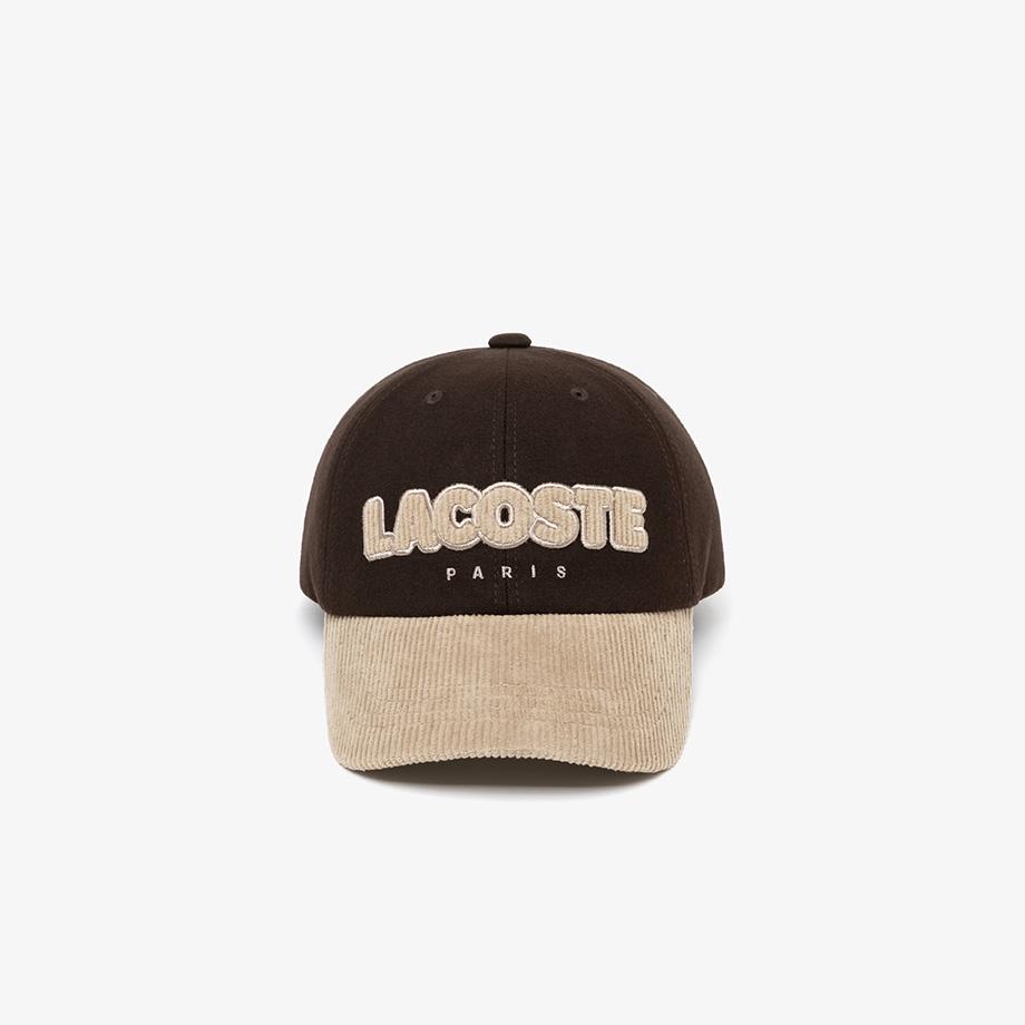 [lacoste] Men's Corduroy Lettering Patch Ball Cap RK413E-55NSKB