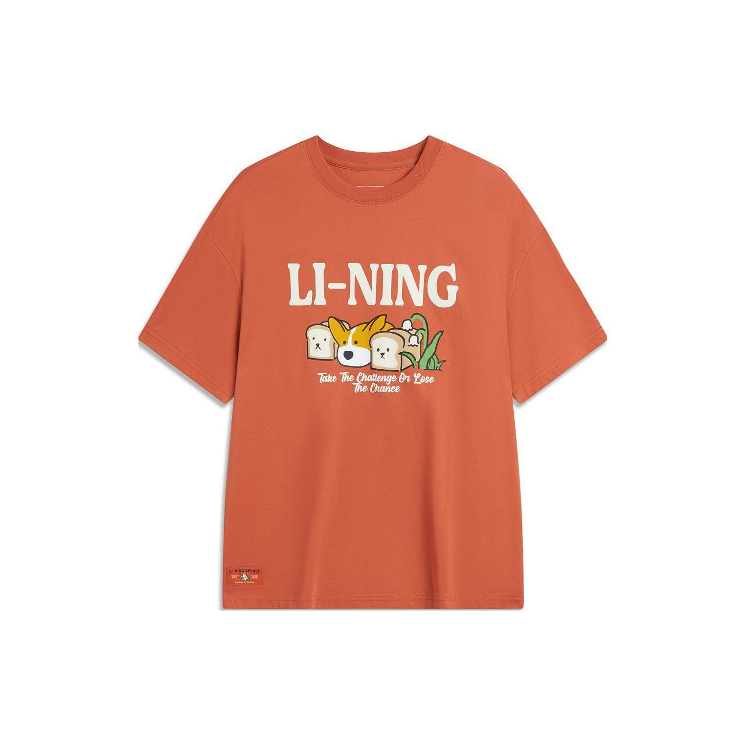 

Li-Ning Крутая футболка с чаем Быстросохнущая Прохладная Повседневная Спортивная с коротким рукавом Круглый вырез Принт с буквами Футболка со спущенным плечом Женские топы AHSU686-5 XXL