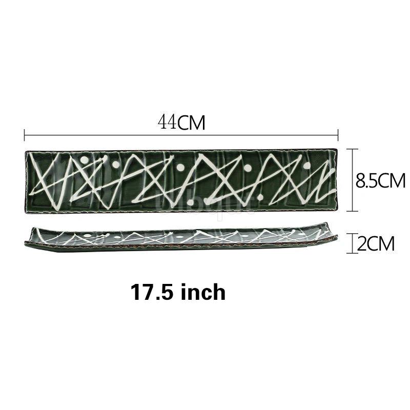 Japanese style sushi plate Flat sash board Salmon rectangular plate Japanese tableware Sushi Tools sushi maker rice mold