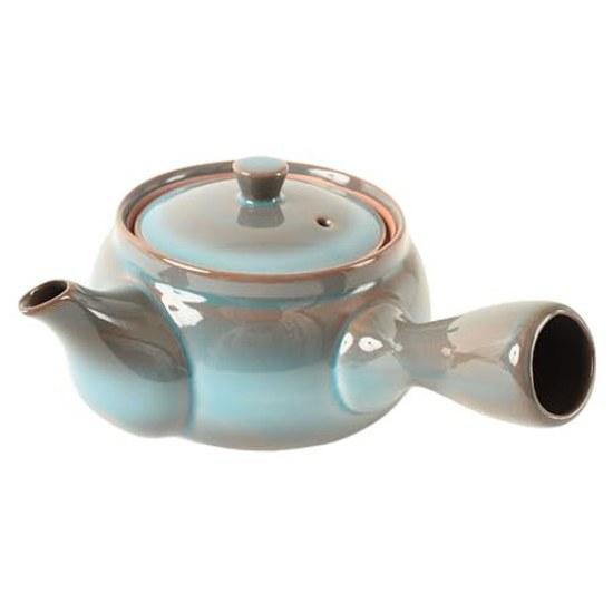 Mino Ware Teapot Light Blue Brown Gradient Strainer 320ml Made Japan SYK010