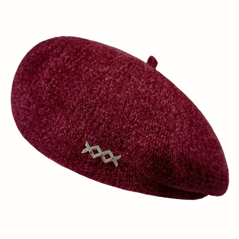 

Берет для женщин - дышащая, винтажная кепка художника в британском стиле - интимный дизайн, наслаждайтесь комфортом шляпы - подарки на Хэллоуин, подарки на День святого Валентина one size красный