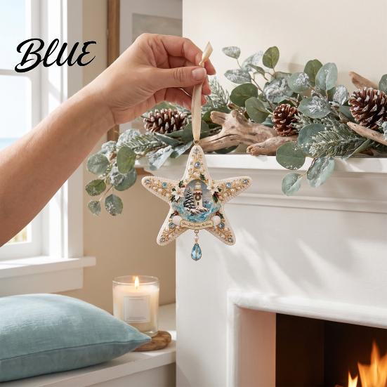 Dekoratives Meereskreaturen-Ornament Meeresleben Weihnachtsornament, Acryl Ozeantier Hängedekoration für Baum, Küsten-Urlaubshaus-Dekorationen Festlich