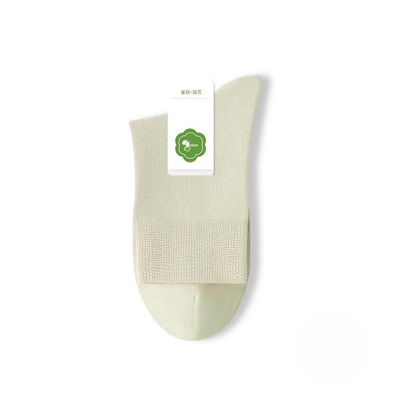 

Женские весенне-осенние носки из чистого хлопка, впитывающие пот, дышащие, не скатывающиеся, бесшовные хлопковые носки 1 pair зелёный/жёлтый