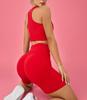 Women’s Seamless High-Waist Yoga Shorts - Quick-Dry Peach Fitness Set