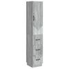2 Piece Cabinet Set Gray Sonoma 33 X 34.5 X 87 Cm Particleboard
