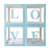 Baby Boxes with Letters 4pcs Love Boxes for Gender Reveal Birthday Wedding Baby Shower Decorations Kid Boys Girls Gift