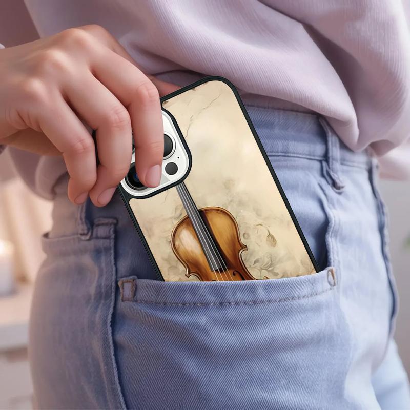 Music Violin Phone Case For iPhone 17 Air 15 16e 14 13 Pro Max Coque 12 11 Pro Max PLUS Cover
