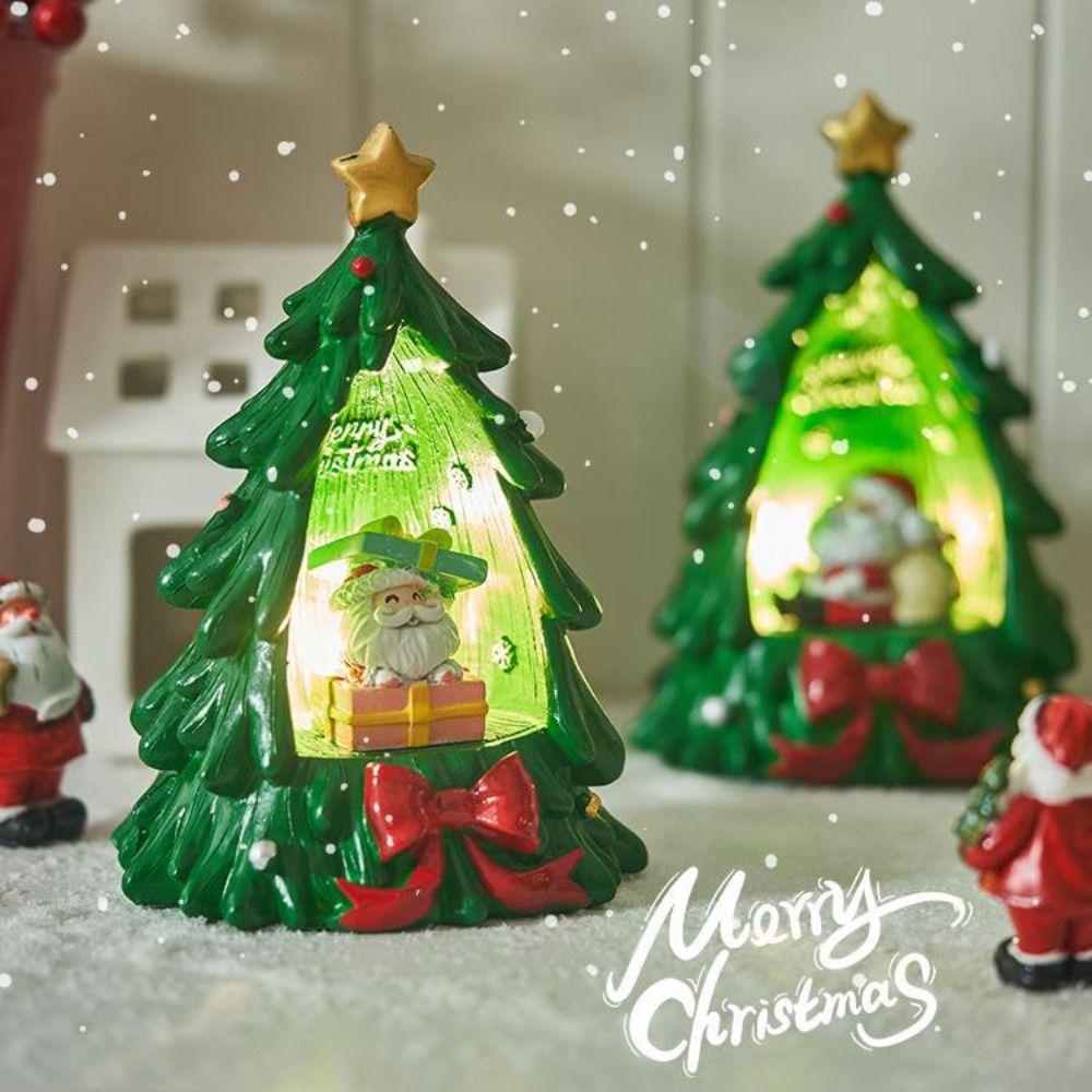 Santa Claus Christmas Night Light Delicate Christmas Tree Ornaments Christmas Tree Figurine  Party