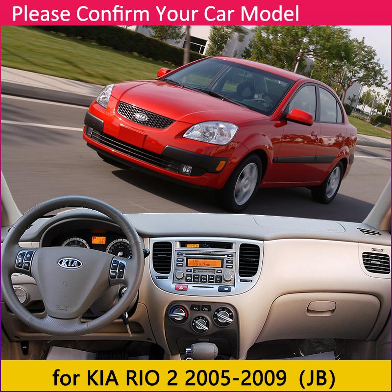 for KIA RIO 2 2005 2006 2007 2008 2009 New Pride Rio5 Anti-Slip Mat Dashboard Cover Pad Sunshade Dashmat Carpet Accessories RIO2