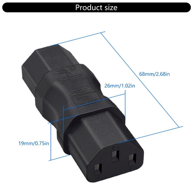 Double iec320 C13 Power Extension Connector Female to Female C13 to C13 Adapter for Electronics Plug