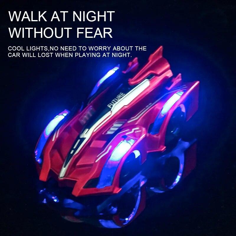 Remote Control Wall Climbing Car Electric Drift Stunt RC Racing Car Toy for Boys 2 Modes for Wall and Floor Driving