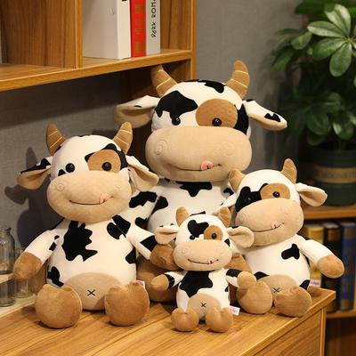 Niedliche Tier Cartoon Kühe Plüschtier Kawaii Rinder Bequemes Stofftier Kinder Geburtstagsgeschenk Weihnachtsgeschenk