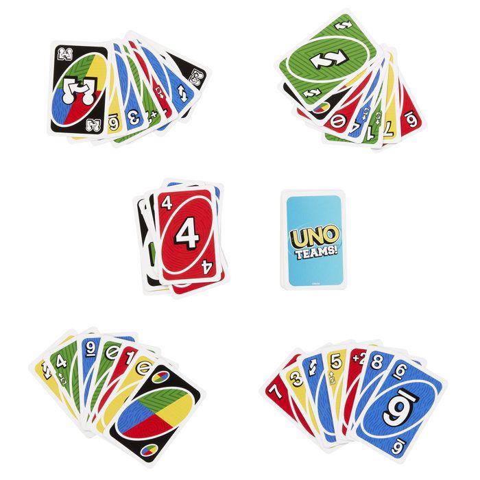 Card Game - MATTEL - UNO Teams - Multicolor - 2 Players or More - From 7 Years Old