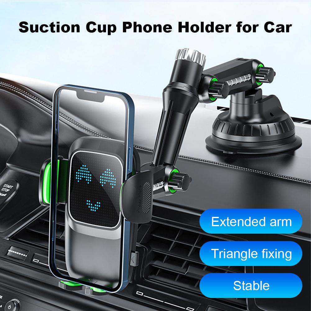 Car Phone Holder Dashboard Mobile Cell Support with Suction Cup Air Vent Phone Mount Flexible Long Arm Sucker Mount for Phone