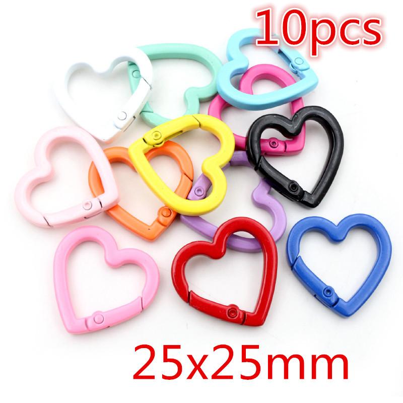 New Colors Mixed Alloy Open Rings Lobster Clasp Hooks DIY Keychain Jewelry Making Findings Supplies Accessories