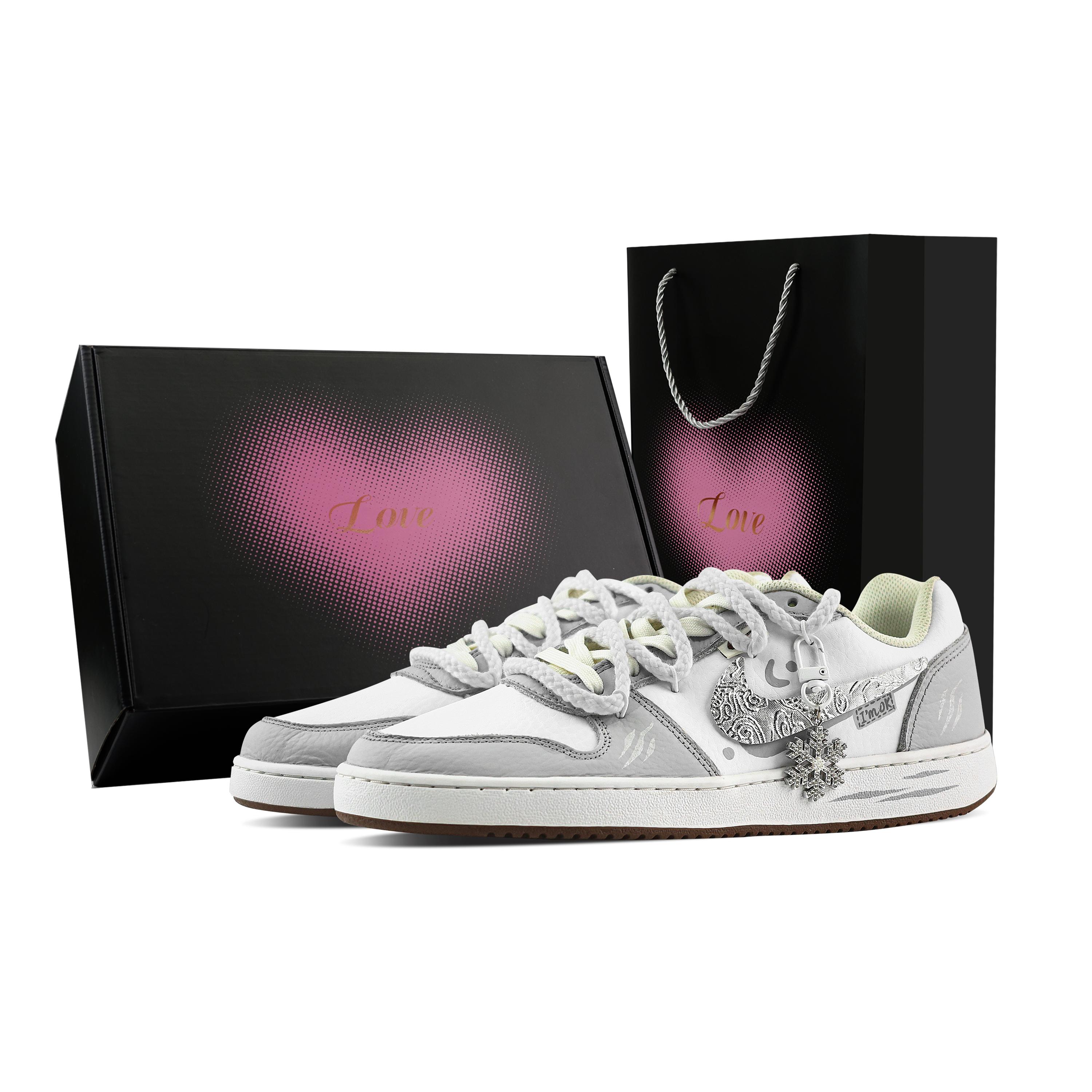 

Nike EBERNON Frost Snow Elegance, Heart Box Abrasion Resistant Low top Skateboard Shoes Men s IM3370-121(Team773--) 45
