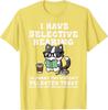 Funny Selective Hearing Cat Reading Graphic Tee Casual Cotton Short Sleeve TShirt for Men