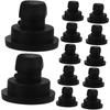 Rubber Replacement Feet for Rice Cooker and Slow Cooker 12Pcs Black Small Rubber Foot Plugs with Anti-Slip Heat Ulation and Noise Dampening for