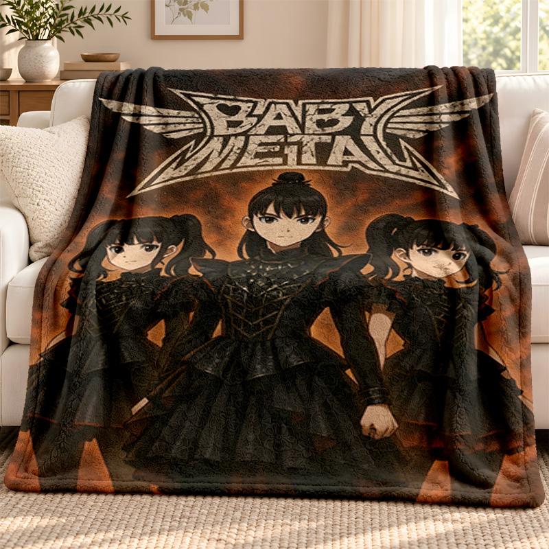 Baby Metal blanket Flannel Blanket Soft Cozy Plush Throw for Sofa Bed Lightweight Home Decoration Outdoor camping