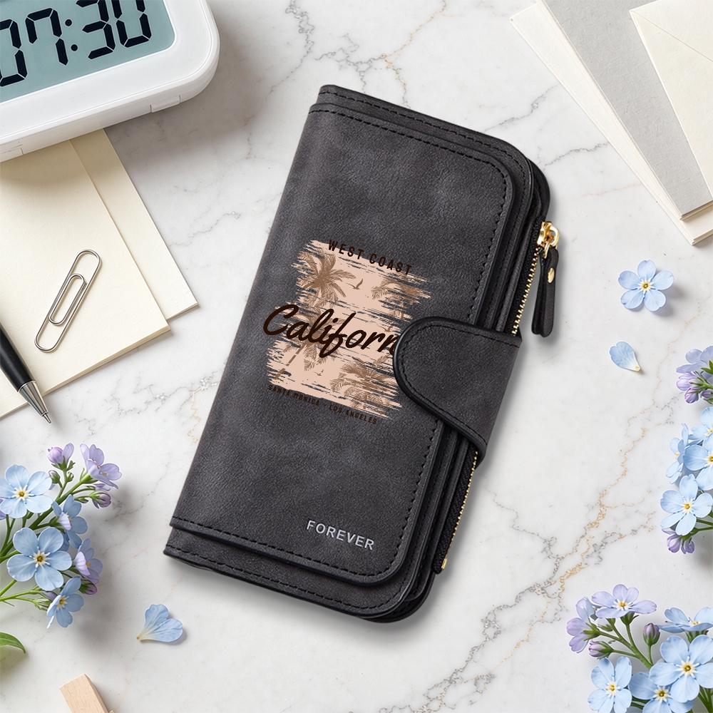 West Coast California Long Wallet Forever Card Holder Fashion Portable Purse
