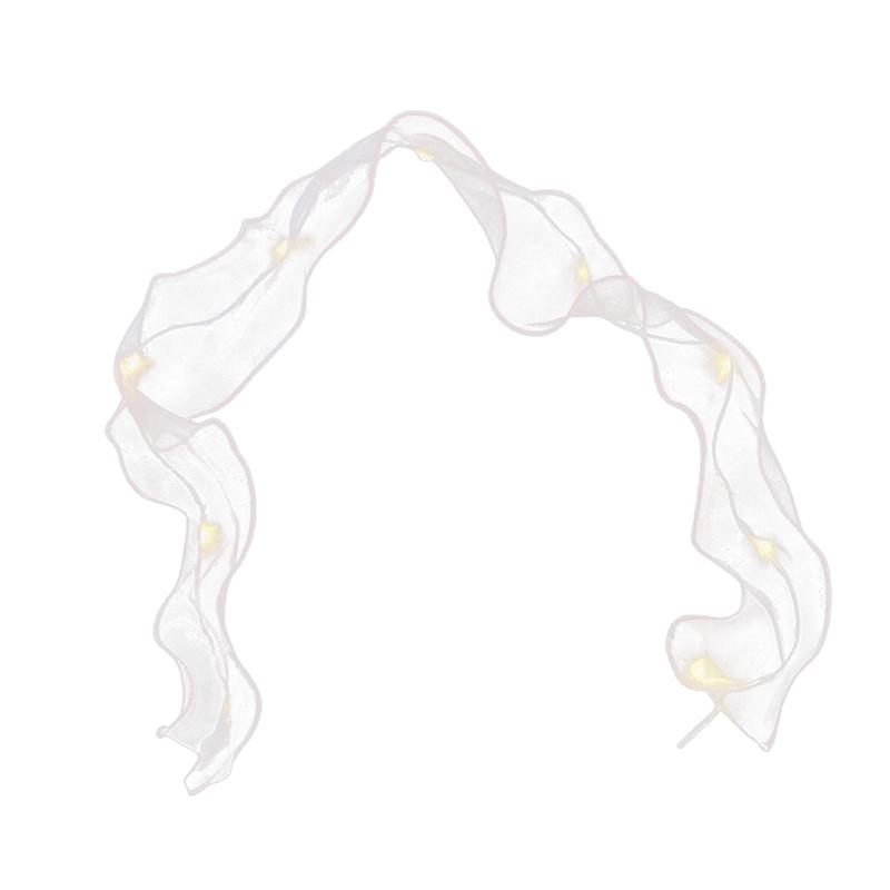 1PC Ribbon Birthday Party Cake Decoration White Gauze Ribbon Lamp Decoration Valentine's Day Party Decoration