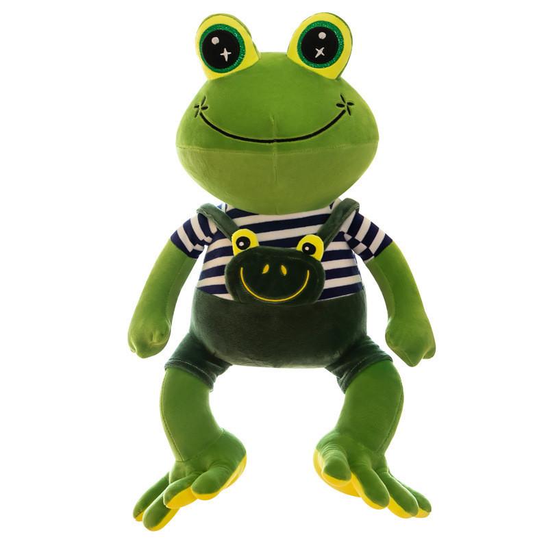 Cute Cartoon Frog Plush Toy Soft Crystal Velvet Stuffed Animal Gift For Kids 30cm 40cm 50cm