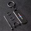 Carbon Fiber Car Keychain Metal Anti Loss Portable Key Ring For BMW I3 I4 E46 E90 E60 F30 F10 X1 X2 X3 X5 X4 X6 X7 G30 G20 G32
