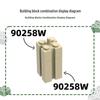 Wange 90258w Small Particle Building Blocks, 12-Sided Column Parts, Compatible Assembly Set