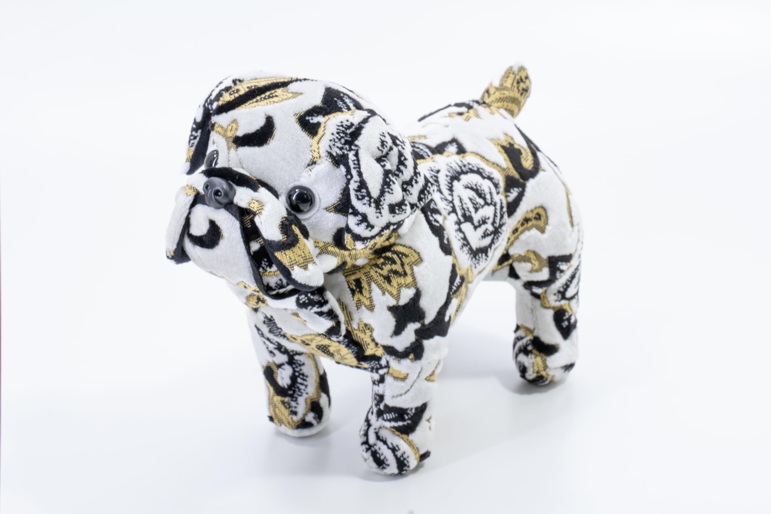 

Miyabi Kinkazan Plush Toy, Mont Blanc Rose White Bulldog, MI-BDMRWH