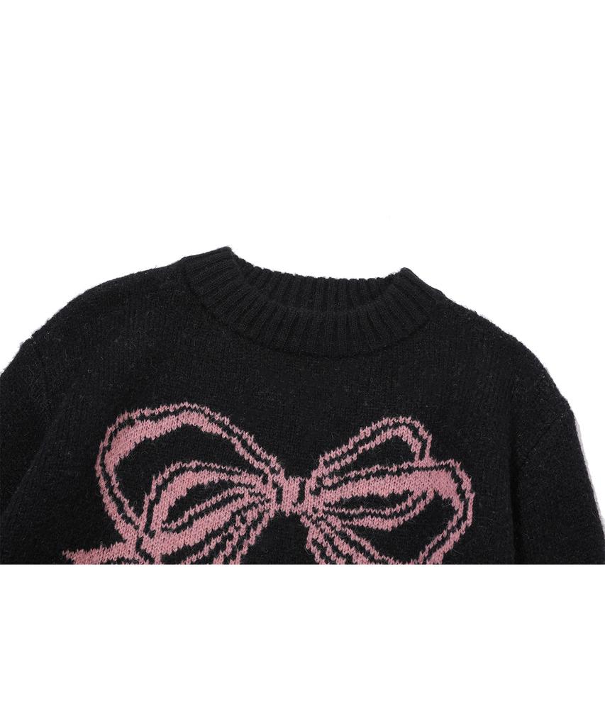 CPGN STUDIO Ribbon Brush Oversized Knit Black