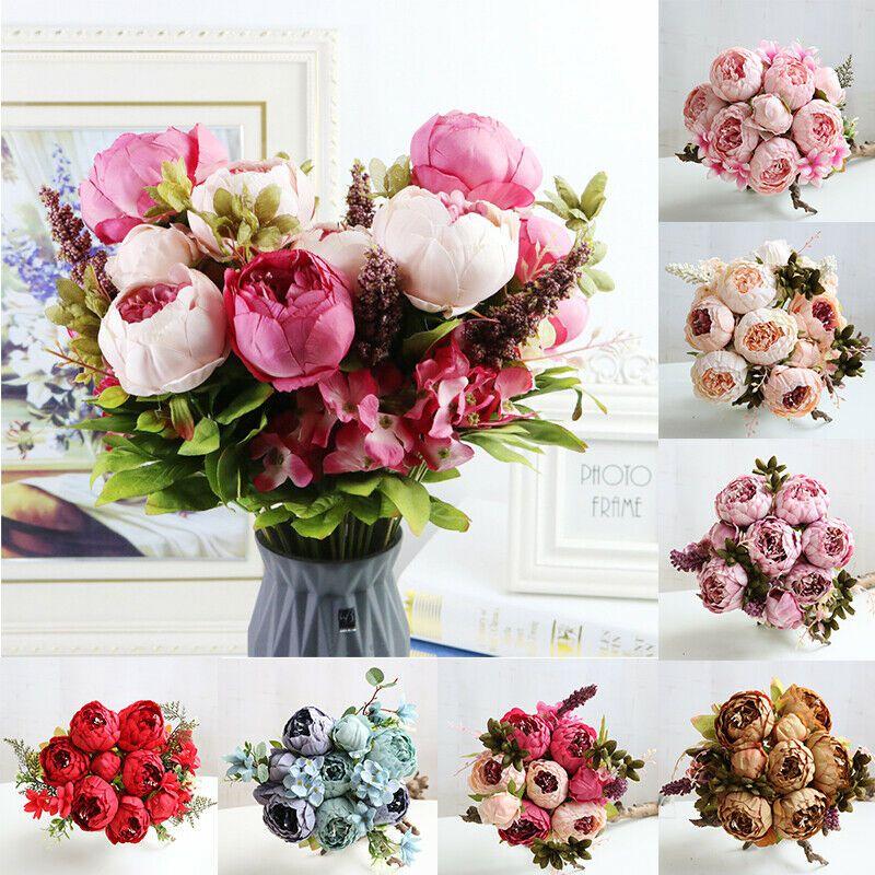Colored Artificial Peony Flowers Perfect For Home Party Decoration**