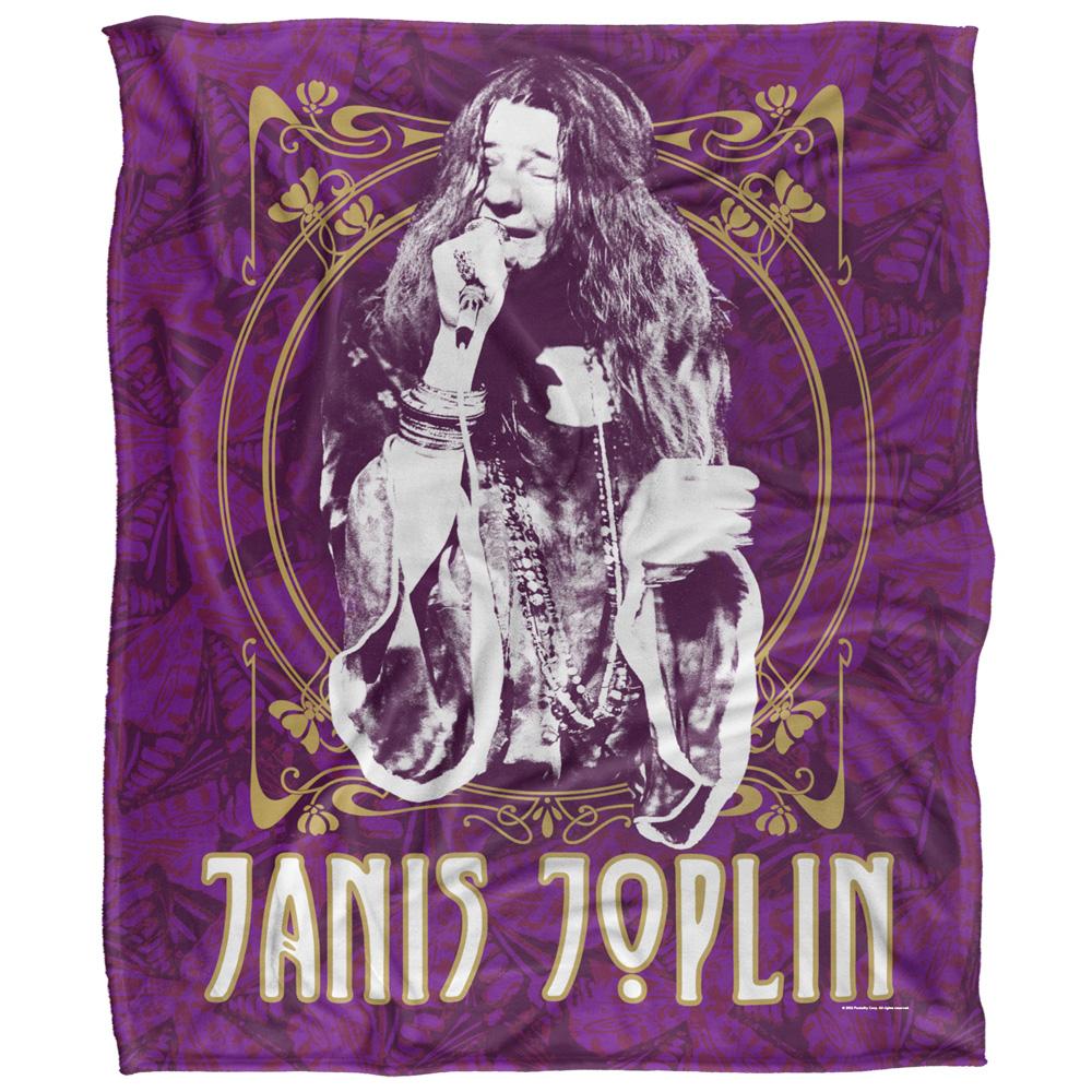 Janis Joplin Silky Framed Supersoft Blanket