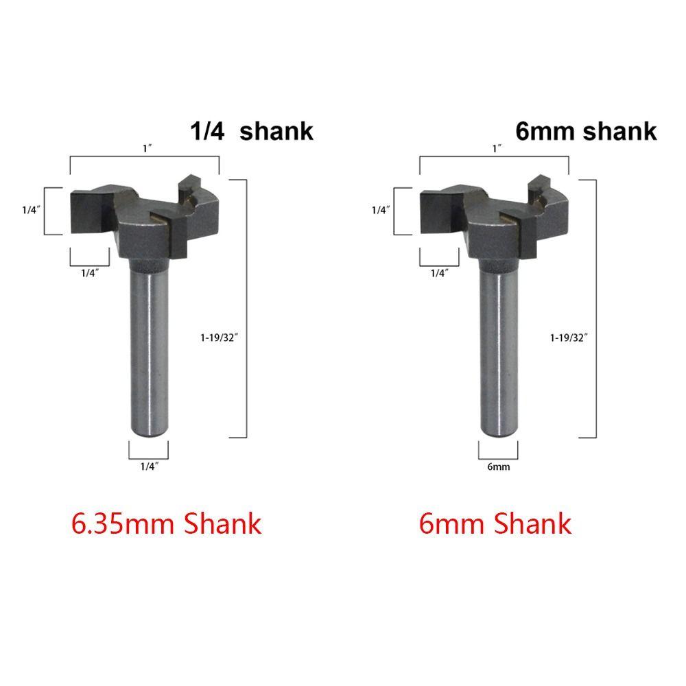 6mm 1/4 Shank Router Bit T-Slot Slotting Cutter New Hole Opener  Woodworking