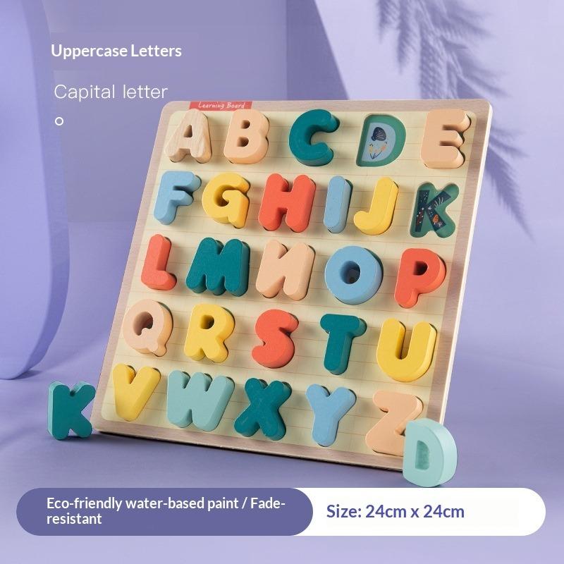 Baby Children Wooden Shape Matching Montessori Puzzle Building Blocks Hand Grabbing Board Educational Toys