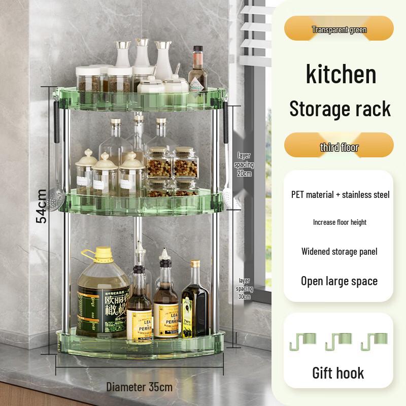 3-Tier Kitchen Corner Storage Rack