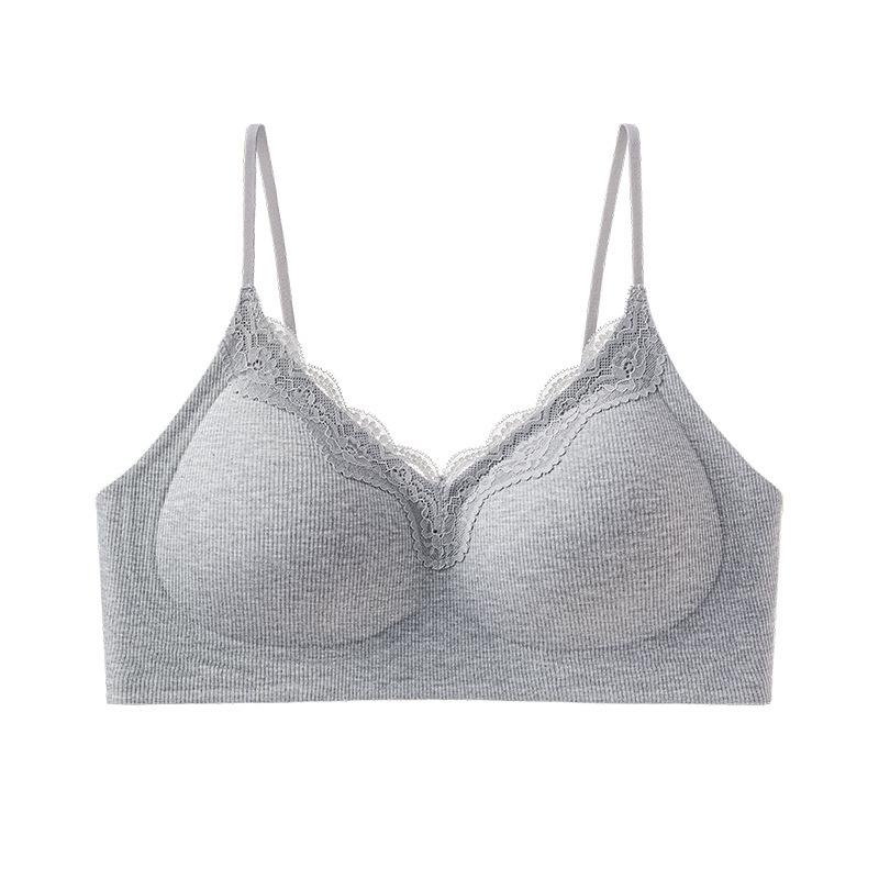 Traceless Liquid Foundation Underwear Women's Small Breasts Gather, Show Big, Not Empty Cup, Invisible Full Cup, Thin Shoulder Strap, Lace Bra Cover