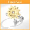Sunflower Opendesign Ring With Electroplated Finish For Womens Fashion Accessories