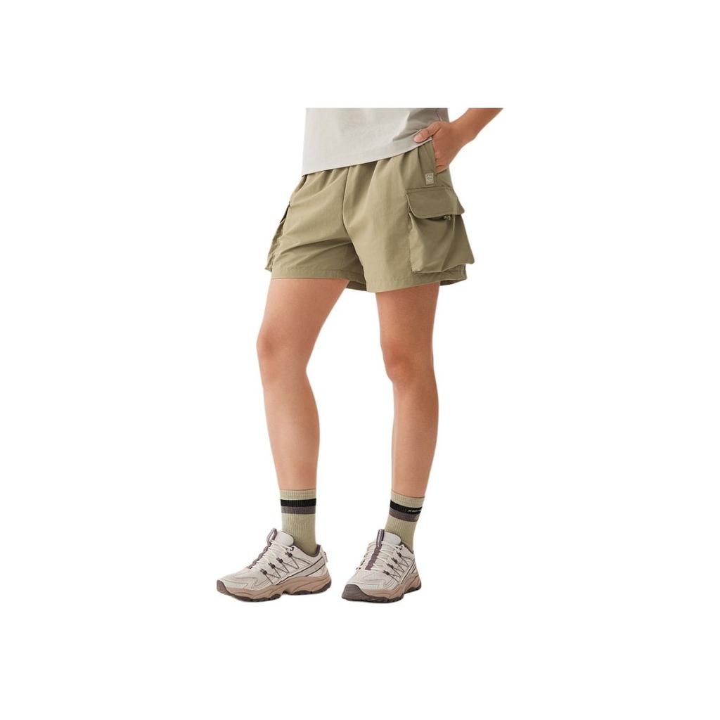 Skechers Water-Resistant Outdoor Loose-Fit Versatile Lace-Up Cargo Shorts Women shorts Yew P225W132-03EN