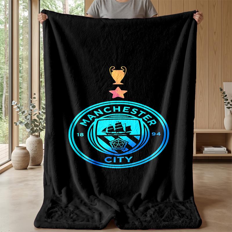 manchester Theme blanket Soft Flannel Blanket Plush Throw Blanket Cozy Sofa Bed Blanket for Home Decor