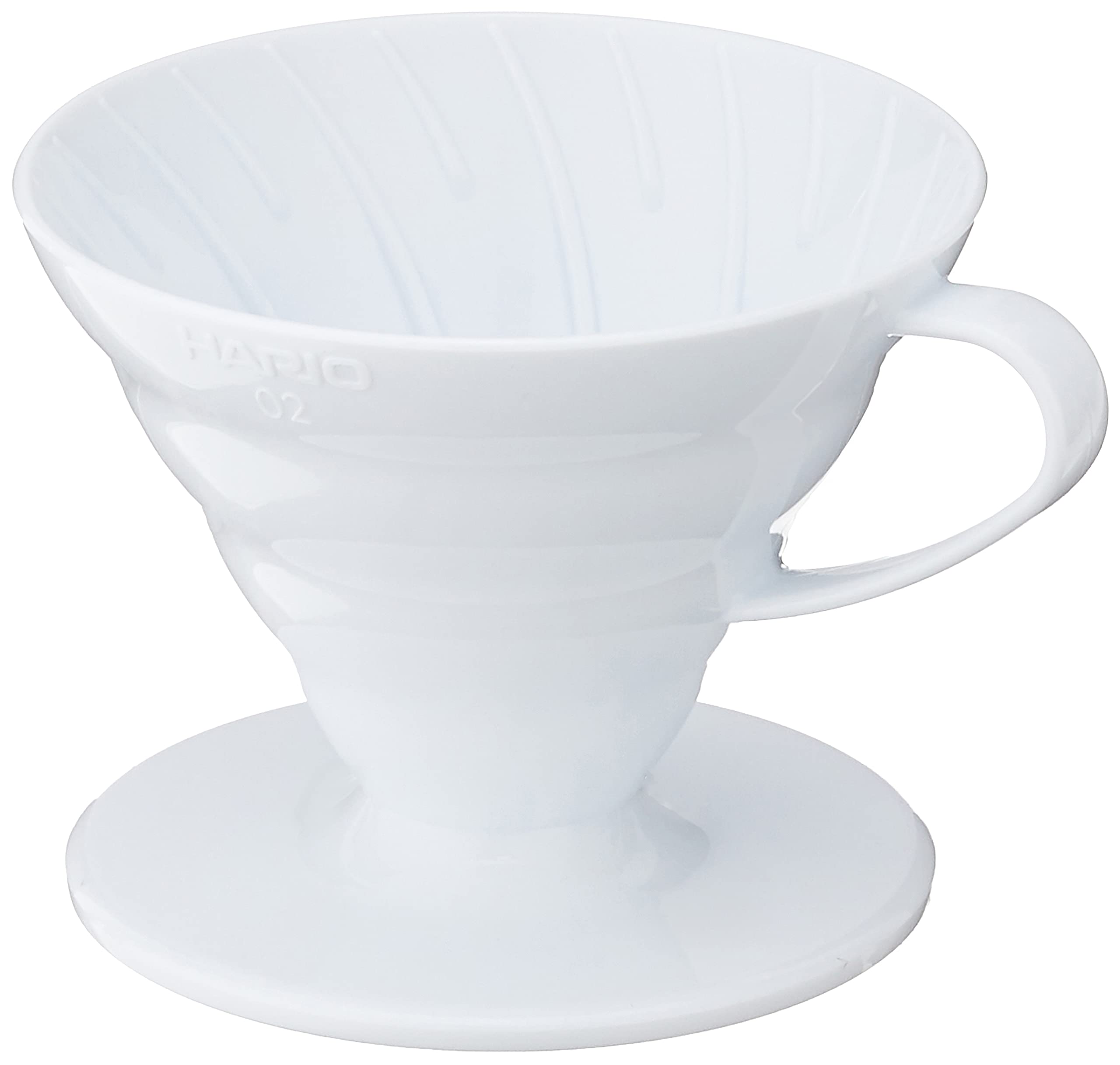 

HARIO V60 02 Transparent Coffee Dripper, White, for 1-4 Cups (VD-02W)