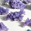 Smooth Polished Rocks Natural Grape Agate Crystal Cluster, Mineral Gemstone, Stone Tranquility Stones for Aquarium Terrarium Decor, Unique Gift