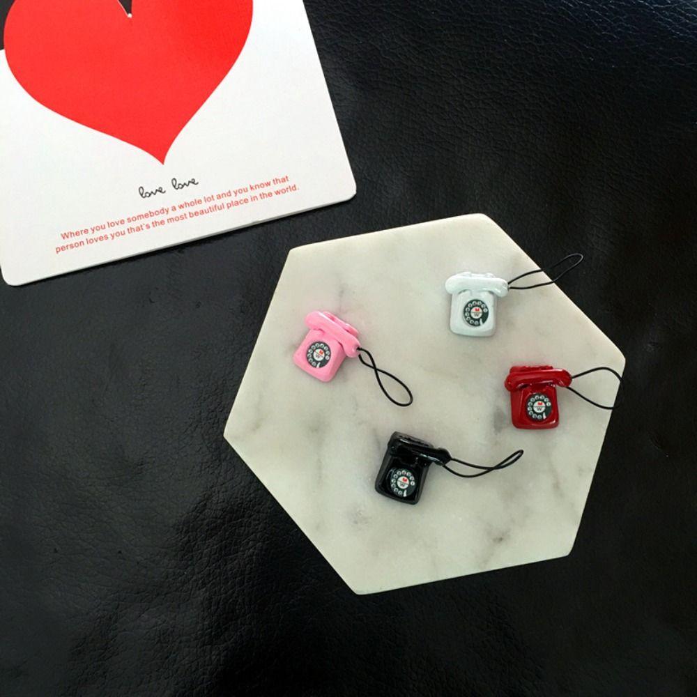 

1PC Cool Telephone Earrings Studs Weird Phone Call Stud Earrings Retro Mini Phone Earrings Gift червоний
