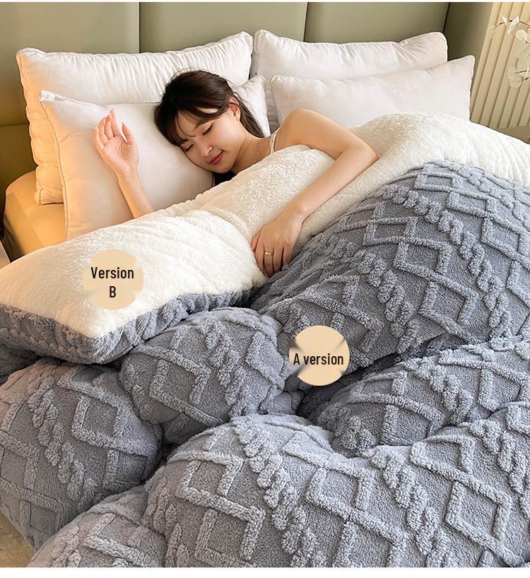 Taffeta Velvet Lambswool Arctic Quilt - Thickened, Warm Winter Bedding