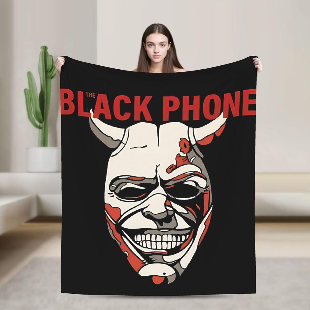 The Black Phone Horror Movie Blankets Decorative Flannel Throw Blanket For Home Decor Soft Warm Design Quality Bedspread Gift