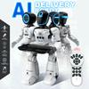 2.4G AI Smart Delivery Robot Gesture Voice Control Recording Programming LED Dancing Robot Christmas Toy Gift for Children