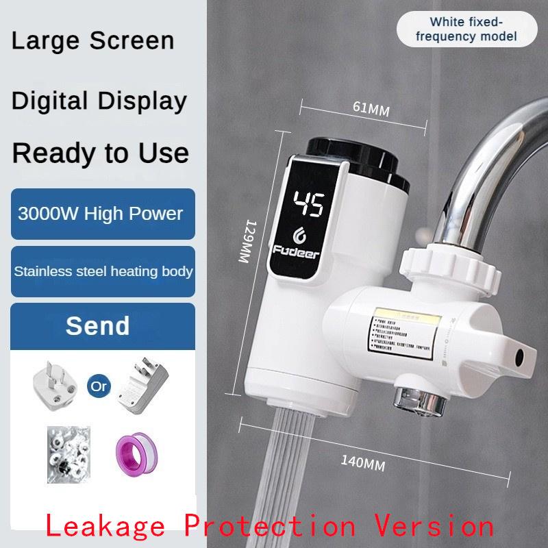 Electric Faucet Stainless Steel Hot and Cold Dual-purpose Faucet Temperature Digital Display Electricity Isolation Instant Hot Water Faucet