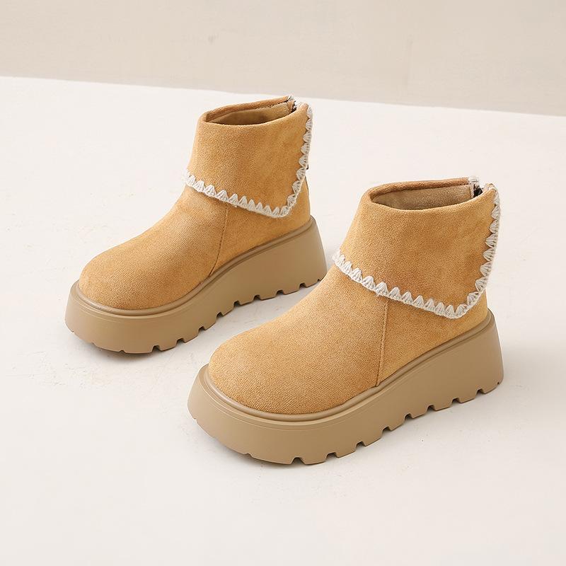 

Simple small muffin thick-soled short boots for women s 2025 autumn and winter new fashionable versatile and thin fashion boots 40 верблюд